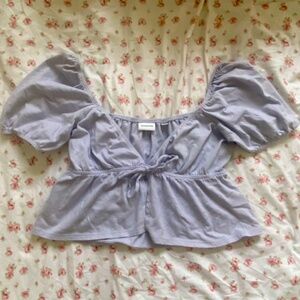 Aritzia Sunday Best Cottonwhisk field lavender baby doll top